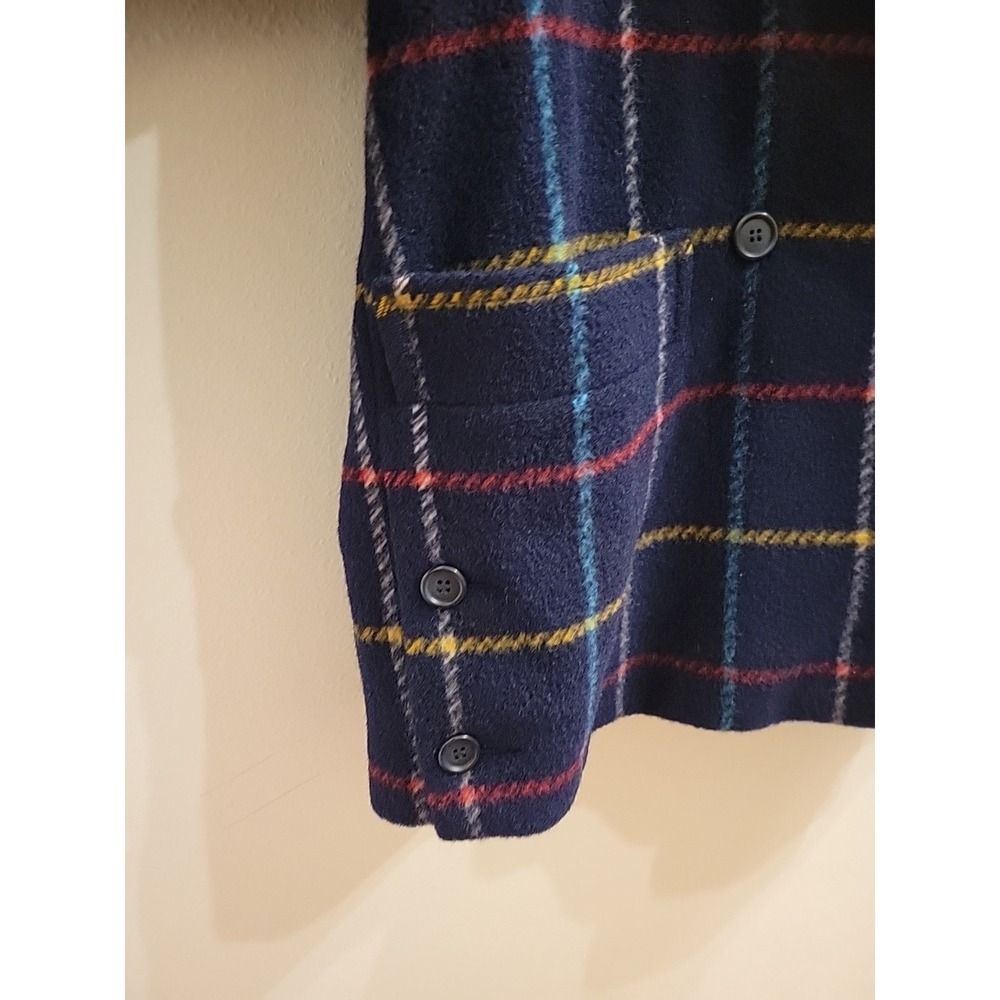 Marella Made in Italy US Size 10 Vintage Wool Lazy Plaid Jacket Oversized Casual - Picture 5 of 9